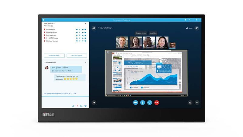 Lenovo ThinkVision/M14/14''/IPS/FHD/60Hz/6ms/Black/3R