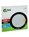 Q-56M LED panel 24W 2640lm 4000K černý - kruhový přisazený Qtec