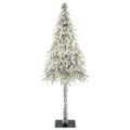 vidaXL Vianočný stromček s 300 LED-i Biela 180 cm PE a oceľ