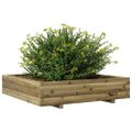 vidaXL Záhradný kvetináč 110x110x26,5 cm impregnovaná borovica