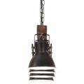 vidaXL Industriálna stropová lampa čierna mangovník E27