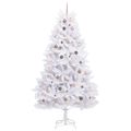 vidaXL Umelý vianočný stromček 240 cm PVC a oceľ Biela