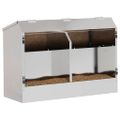 vidaXL Kŕmidlo pre králiky Strieborná 64,5 x 25,5 x 45,5 cm 6 kg