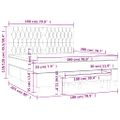 vidaXL Posteľný rám boxspring s matracom čierny 180x200 cm látka