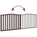 vidaXL Brána pre psa skladacia 2 panely hnedá dub 160cm topoľové drevo