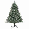 vidaXL Umelý vianočný stromček Zelená 180 cm PVC, plast a oceľ
