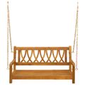 vidaXL Hojdačka do záhrady 2 -Seater 110 x 56 x 58 cm Prírodná