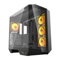 Počítačová skriňa Darkflash DY470 so 4 ventilátormi (čierna)