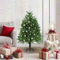 vidaXL Vianočný stromček s 150 LED-i so stojanom Zelená 120 cm PE