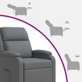 vidaXL Masážne relaxačné kreslo Sivá Umelá koža