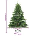 vidaXL Umelý Sklápací Vianočný Stromček Zelená 150 cm PVC, PE a oceľ