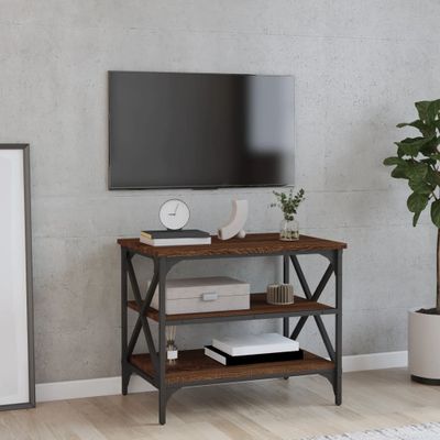 vidaXL TV skrinka hnedý dub 60x40x50 cm spracované drevo