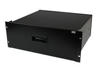 Startech 4U Black Steel Storage Drawer for 19in Racks and Cabinets - Rack storage drawer - 4U - 4UDRAWER - Zásuvka skrine dátového skladu - 4U - pre P/N: CABSCRWS1224, RK2537BKM, RK3236BKF, RK4236BKB, RK4242BK24, RK4242BK30, RKQMCAB12V2