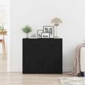 vidaXL Servírovacia skriňa Čierny dub 80 x 33 x 70 cm Kompozitné drevo