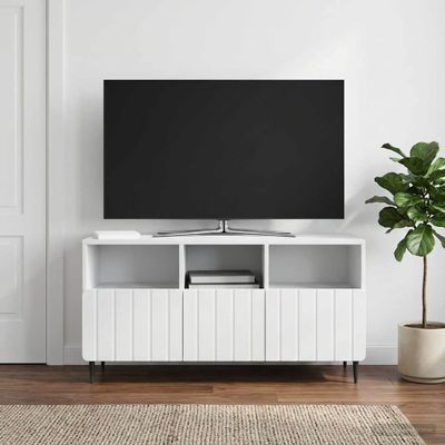 vidaXL TV skrinka Biela 102 x 34,5 x 50 cm Kompozitné drevo
