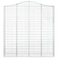 vidaXL Oblúkový gabionový kôš 200x30x200/220 cm pozinkované železo