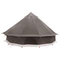 vidaXL Tipi stan 10-miestny Hnedá Šedá Polyester a oceľ