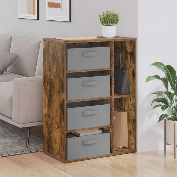 vidaXL Servírovacia skriňa so zásuvkou Dymová dub 60 x 33,5 x 84 cm