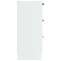 vidaXL Komoda biela 60x30x70 cm spracované drevo