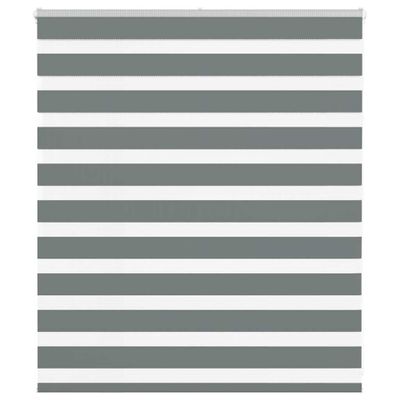 vidaXL Zebra roleta tmavošedá 135x100 cm šírka látky 130,9cm polyester