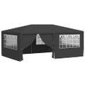 vidaXL Profesionálny párty stan+bočné steny 4x6 m, antracitový 90 g/m²