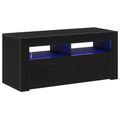 vidaXL TV skrinka 90 x 35 x 40 cm Čierny dub Kompozitné drevo