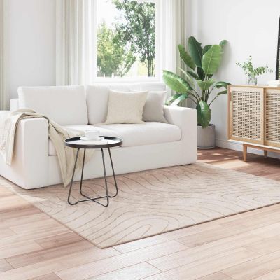 vidaXL Kusové koberce Štvorcový PALMERAS Béžová 200 x 200 cm Polyester