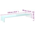 vidaXL TV stojan/stojan pod monitor, sklo, zelený 110x30x13 cm