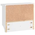 vidaXL Nástenný vešiak SANDNES biela 45x12x35 cm borovicový masív