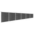 vidaXL Sada plotových panelov WPC 1045x186 cm čierna