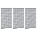 vidaXL Panel na nástroje 3 ks Sivá 150 x 1 x 80 cm