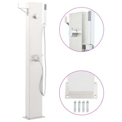vidaXL Záhradná sprchová batéria 110 cm nehrdzavejúca oceľ
