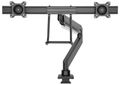 Neomounts Select  NM-D775DXBLACK / Flat Screen Desk mount (10-32") desk clamp/grommet / Black Držák, VESA, stolní, pro 2 ploché monitory, úhloprícka 10"-32", náklon 20°, otácení 360°, rotace 360°, nosnost 16kg, cerný