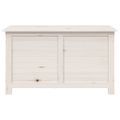 vidaXL Vonkajší box na vankúše biely 100x50x56 cm jedľový masív