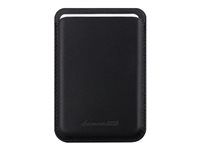 Taška pre mobilný telefón / kreditnú kartu - kompatibilita s MagSafe - koža full-grain - čierna - pre Apple iPhone 12, 13, 14, 15