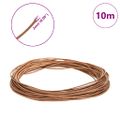 vidaXL Kožená šnúrka 1 Hnedá Ø2 mm x 10 m Koža