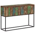 vidaXL Konzolový stolík 110x30x75 cm recyklovaný masív a železo