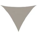 vidaXL Slnečná plachta 160 g/m² trojuholníková svetlosivá 2,5x2,5x3,5 m HDPE