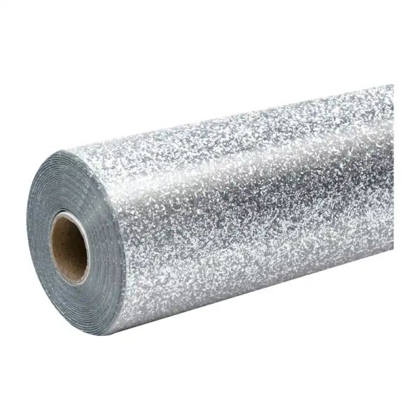HTVRONT – trblietavá fólia na termotransfer, 30,5 cm × 90 cm (strieborná)