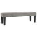 vidaXL Lavička bledosivá 100x30x30 cm zamat