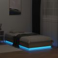 vidaXL Posteľný rám s LED svetlami dub sonoma 75x190 cm
