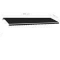 vidaXL Voľne stojaca ručne zaťahovacia markíza 600x350 cm, antracitová
