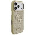 Puzdro Guess Fixed Glitter Big 4G Metal Frame pre iPhone 17 Pro zlaté