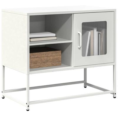 vidaXL TV skrinka biela 68x39x60,5 cm oceľ