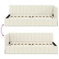 vidaXL Rohový rám postele Krémová 100 cm x 200 cm Zamat