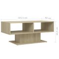 vidaXL Konferenčný stolík, dub sonoma 103,5x50x44,5cm kompozitné drevo