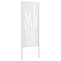 vidaXL Záhradná clona na súkromie Kvetinový Biela 50 x 140 cm
