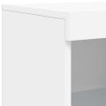 vidaXL Komoda s LED svetlami biela 181,5x37x100 cm