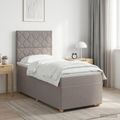 vidaXL Posteľ boxspring s matracom Sivohnedá 80 x 200 cm Látka