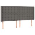 vidaXL Boxspring posteľ s matracom a LED sivá 180x200 cm umelá koža